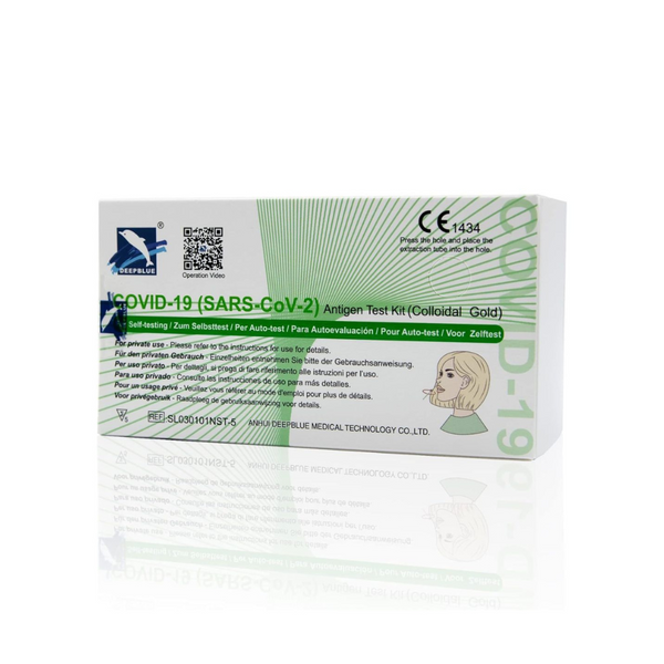 Test Rapido COVID-19 Nasale - Deepblue Certificato CE per Autodiagnosi - Rileva Varianti 2025 - Risultato in 15 Minuti