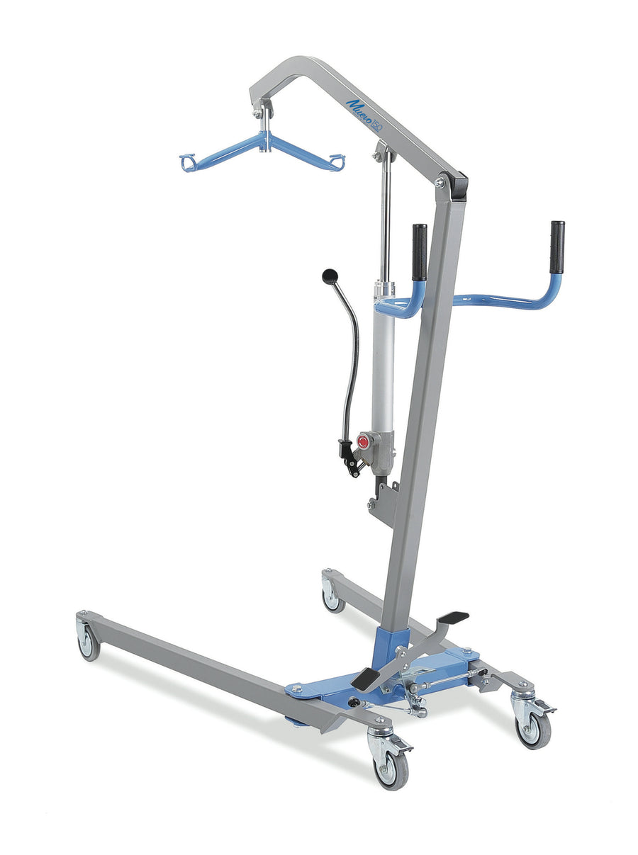 Sollevamalati con pedale 150 Kg idraulico, vista laterale