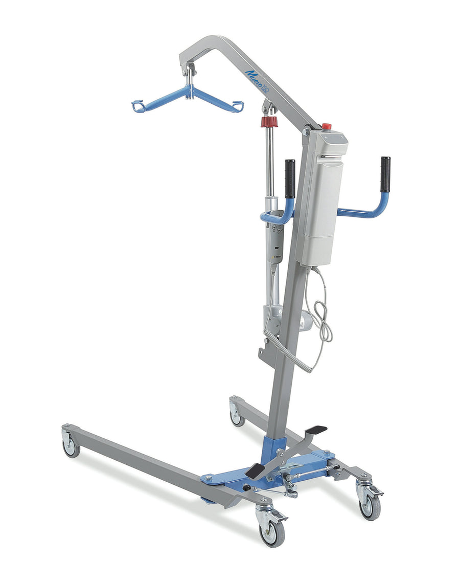 Sollevamalati con pedale 150 Kg elettrico, vista laterale