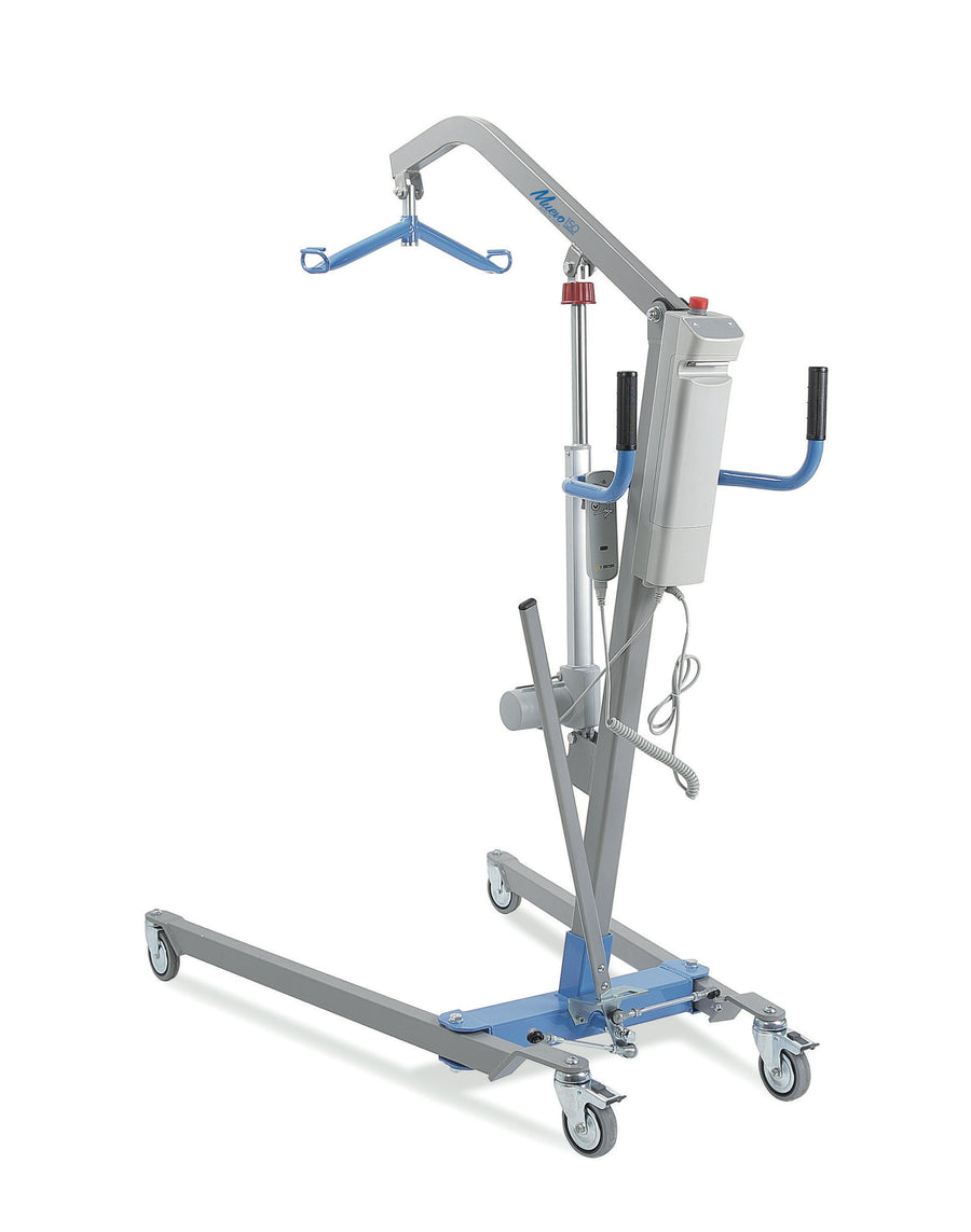 Sollevamalati con leva 150 Kg elettrico, vista laterale
