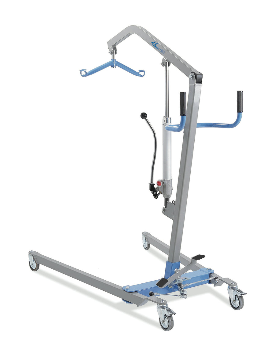 Sollevamalati con pedale 180 Kg idraulico, vista laterale