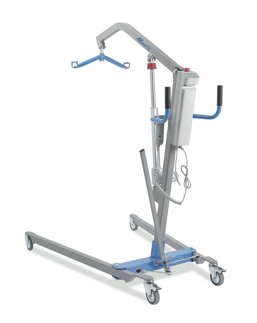 Sollevamalati con leva 200 Kg elettrico, vista laterale