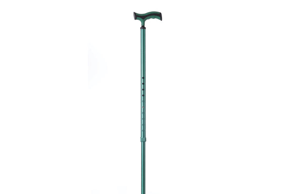 Bastone Alluminio Impug Morb Base Larga Verd - GEF Medica