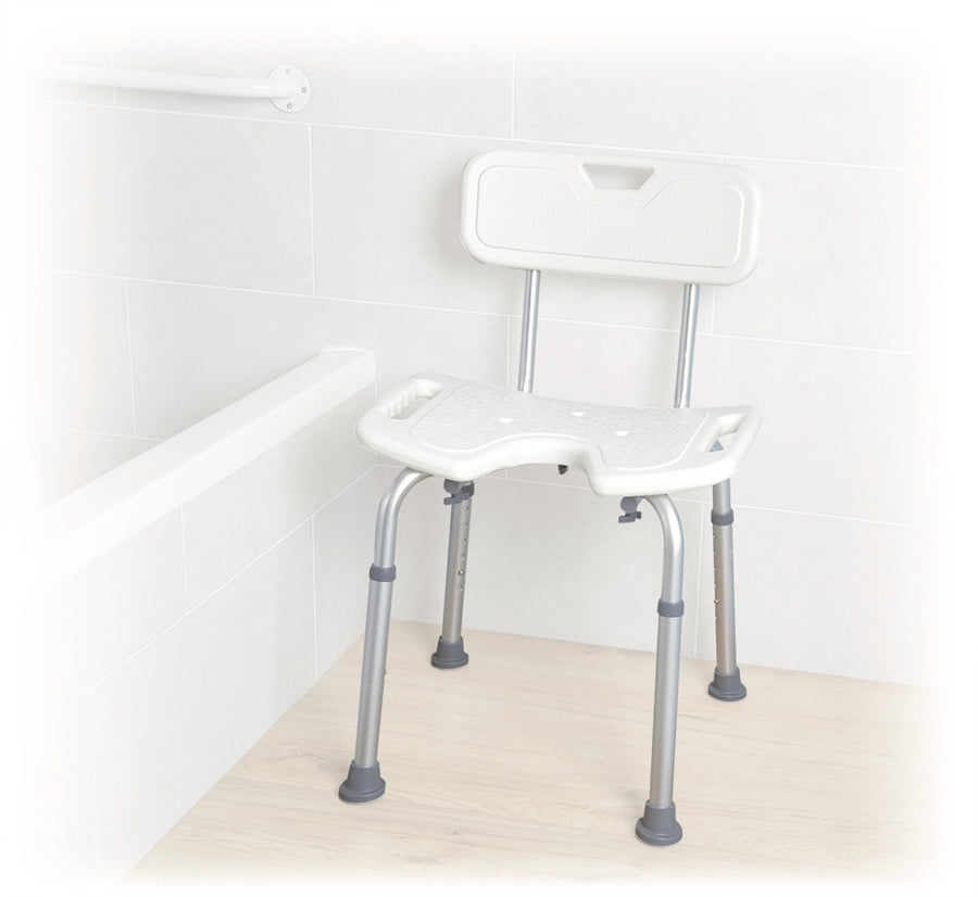 Sedile per bagno ad U con schienale