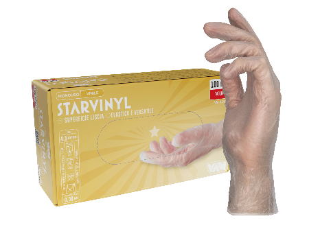 Guanti Vinile STARVINYL Trasparenti 4,0g - Pallet 96 Cartoni - DPI III Cat. - Trasporto Incluso