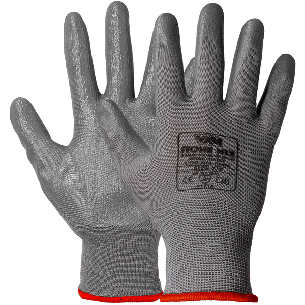 Guanti poliestere spalmati nitrile VAM Mix - 240mm - cartone 120 paia