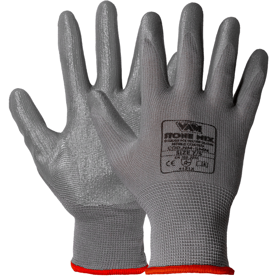 Guanti poliestere spalmati nitrile VAM Mix - 240mm - cartone 120 paia