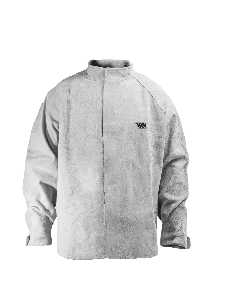 Giacca saldatore pelle crosta bovina VAM Weld Split Jacket Natural FEWJ002 - bianco/naturale - cartone 10 pezzi