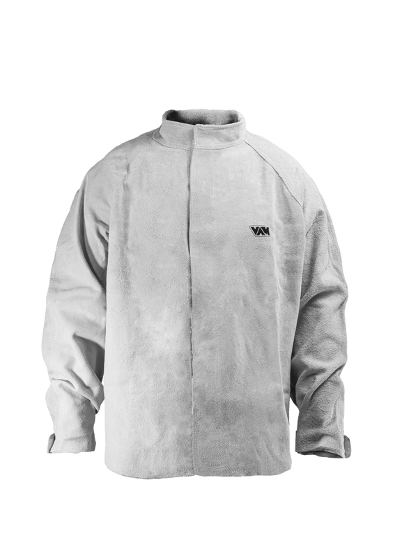 Giacca Saldatore Pelle Crosta Bovina VAM Weld Split Jacket Natural FEWJ002 - Bianco/Naturale - Cartone 10 Pezzi