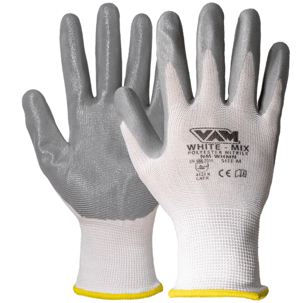 Guanti poliestere spalmati nitrile VAM Mix - 240mm - cartone 120 paia