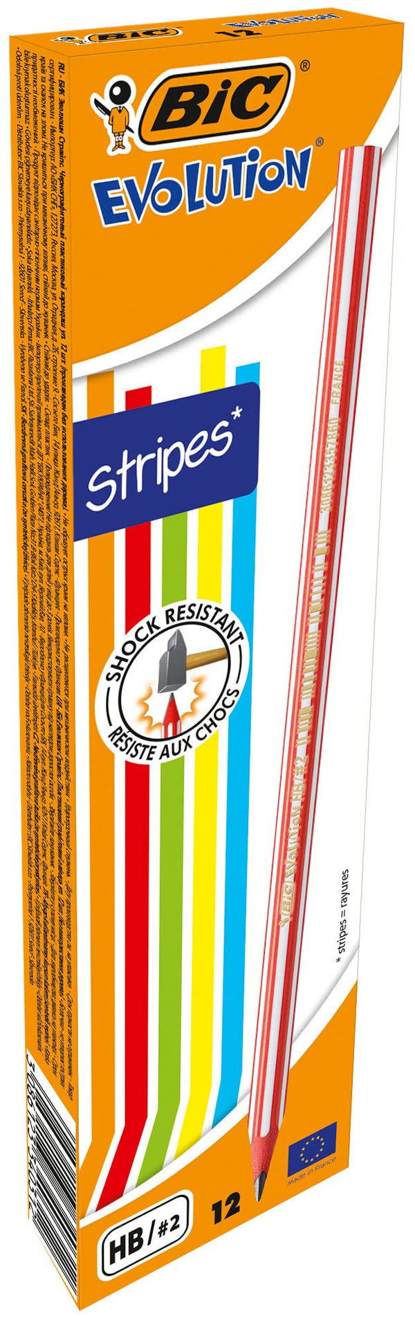 Bic Matite HB Evolution Stripes 12 pz – Cartone 6 pz