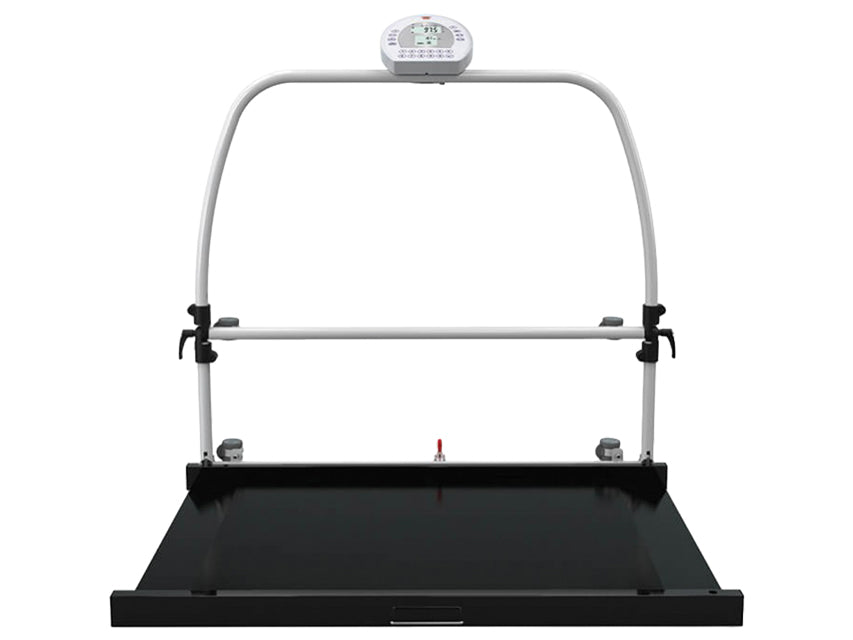 Bilancia a pedana digitale Wunder RW2.0 Move con corrimano e ruote, 300 kg