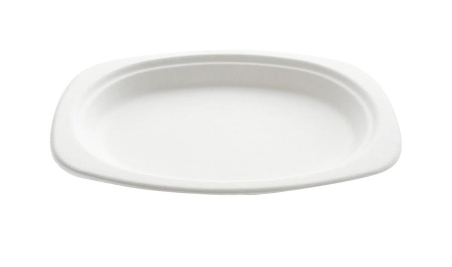 Piatto Ovale compostabile in polpa di cellulosa 23x16,5 cm