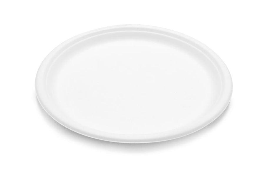 Piatto Tondo medio compostabile in polpa di cellulosa Ø 21 cm