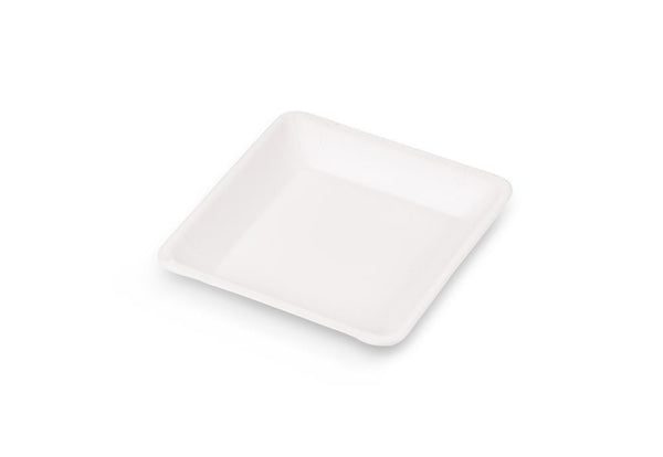 Piatto Quadrato compostabile in polpa di cellulosa 16x16 cm