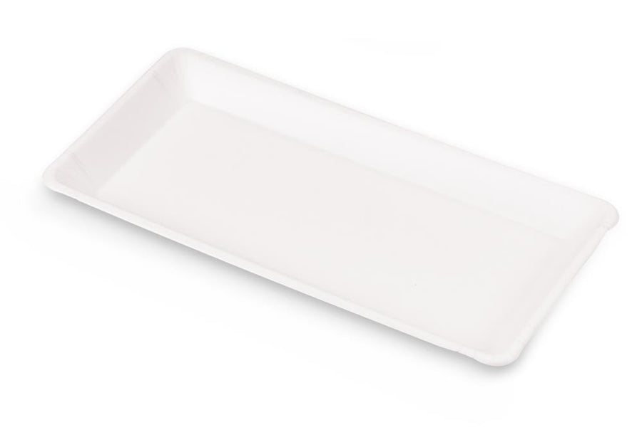 Piatto Rettangolare compostabile in polpa di cellulosa 32x16 cm