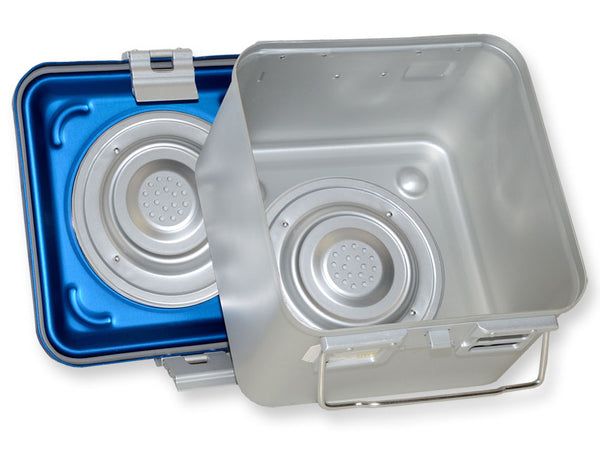 Container con Valvola Piccolo H 200 Mm - Blu Forato - immagine 1
