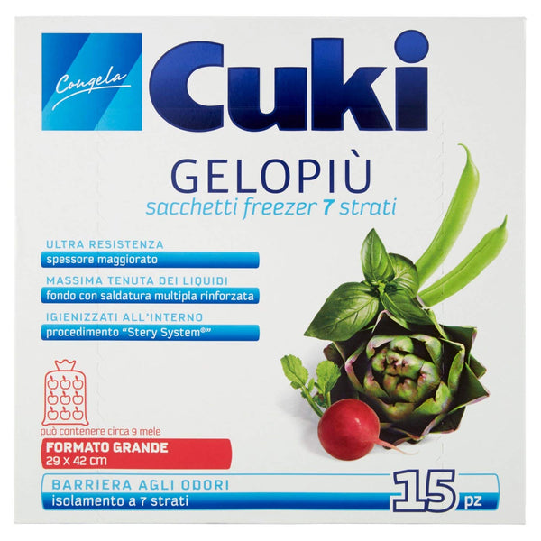 Cuki Gelo Sacchetti Freezer 15 pz grandi