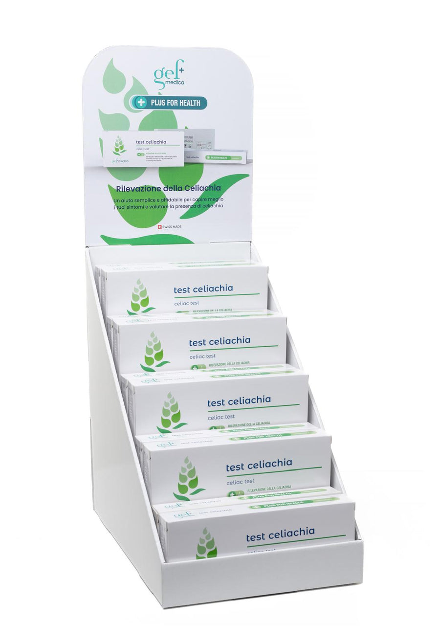 Expo Test Celiachia – Display da Banco con 20 Test (10 + 10 Ricariche) | Gef Medica