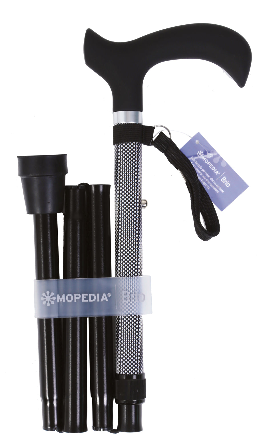 Bastone Pieghevole Manico Derby | GEF Medica