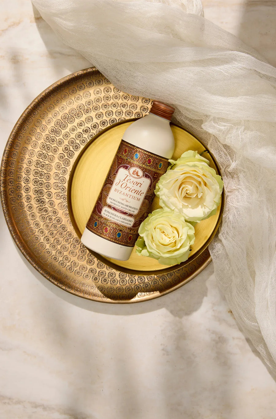 Tesori d'Oriente Bagno Crema Byzantium 500 ml, confezione di vendita a cartone intero da 6 pezzi.