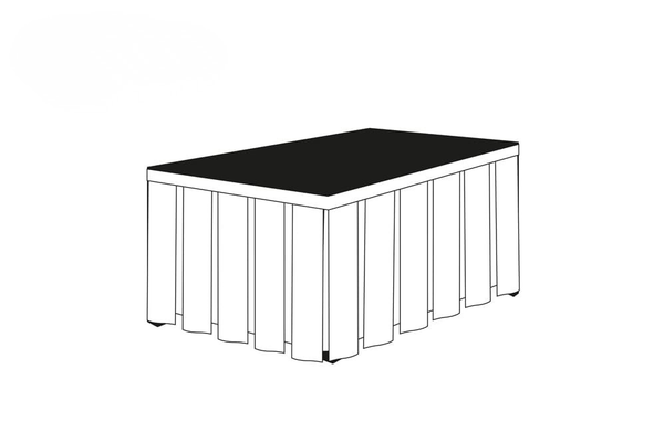 Gonne Plissé TNT 75x400 cm - Cartone 5 pz - Tessuto non Tessuto - Linea Elite