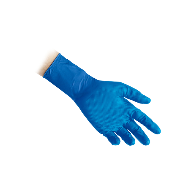 Guanti in nitrile blue x-long fullgrip 9.2 g| 50 pezzi – Reflexx N65P | Gef Medica