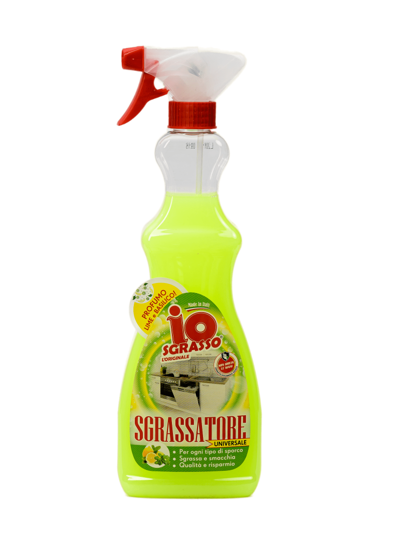Io Sgrasso Spray 625ml — Sgrassatore Multiuso · Vendita all'ingrosso a cartone