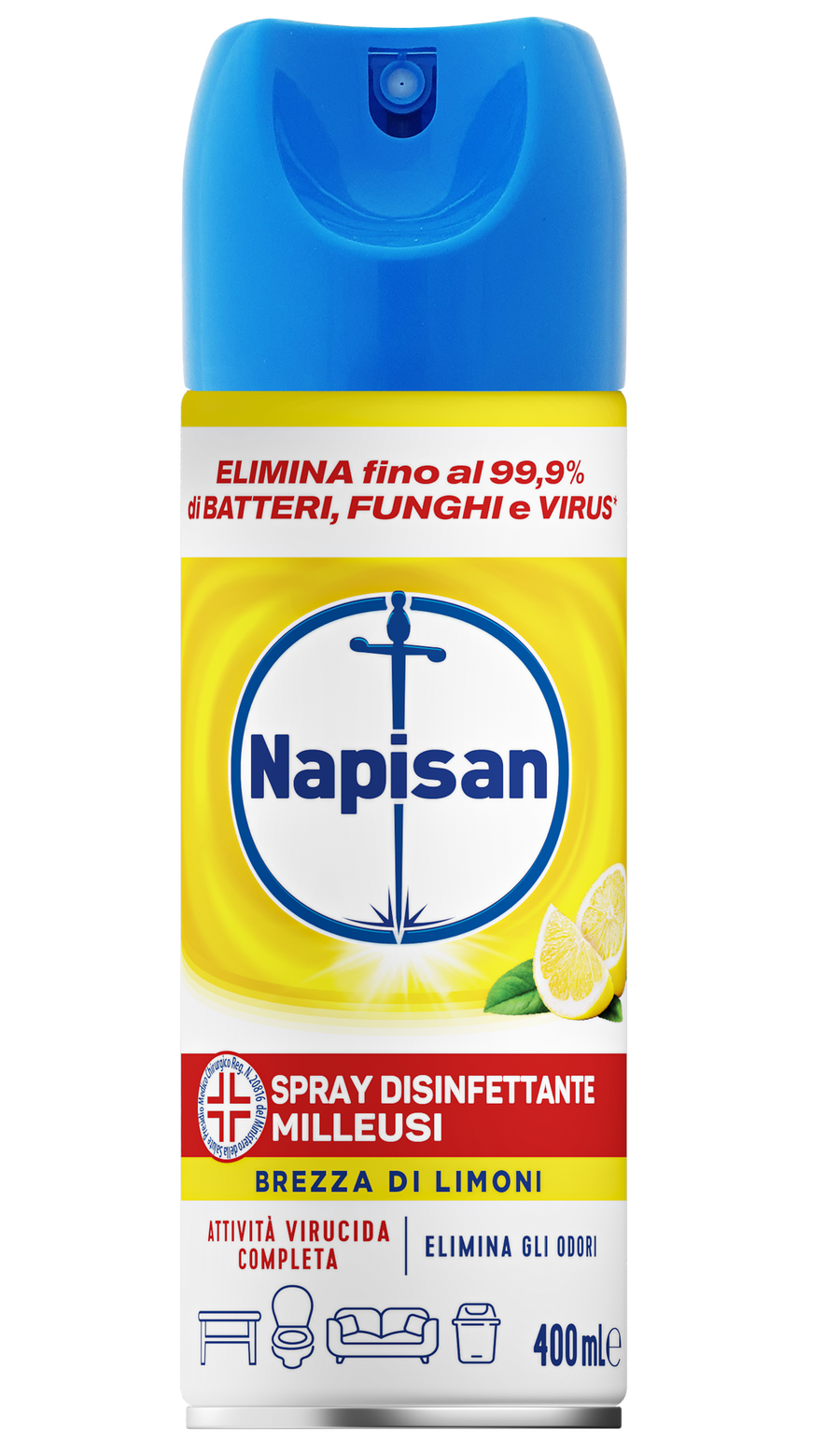Napisan Spray Disinfettante Brezza di Limoni 400 ml