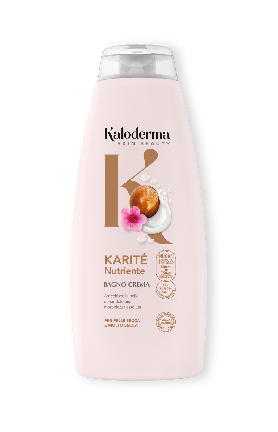 Kaloderma Bagnocrema Karité 500 ml, cartone intero da 6 confezioni.