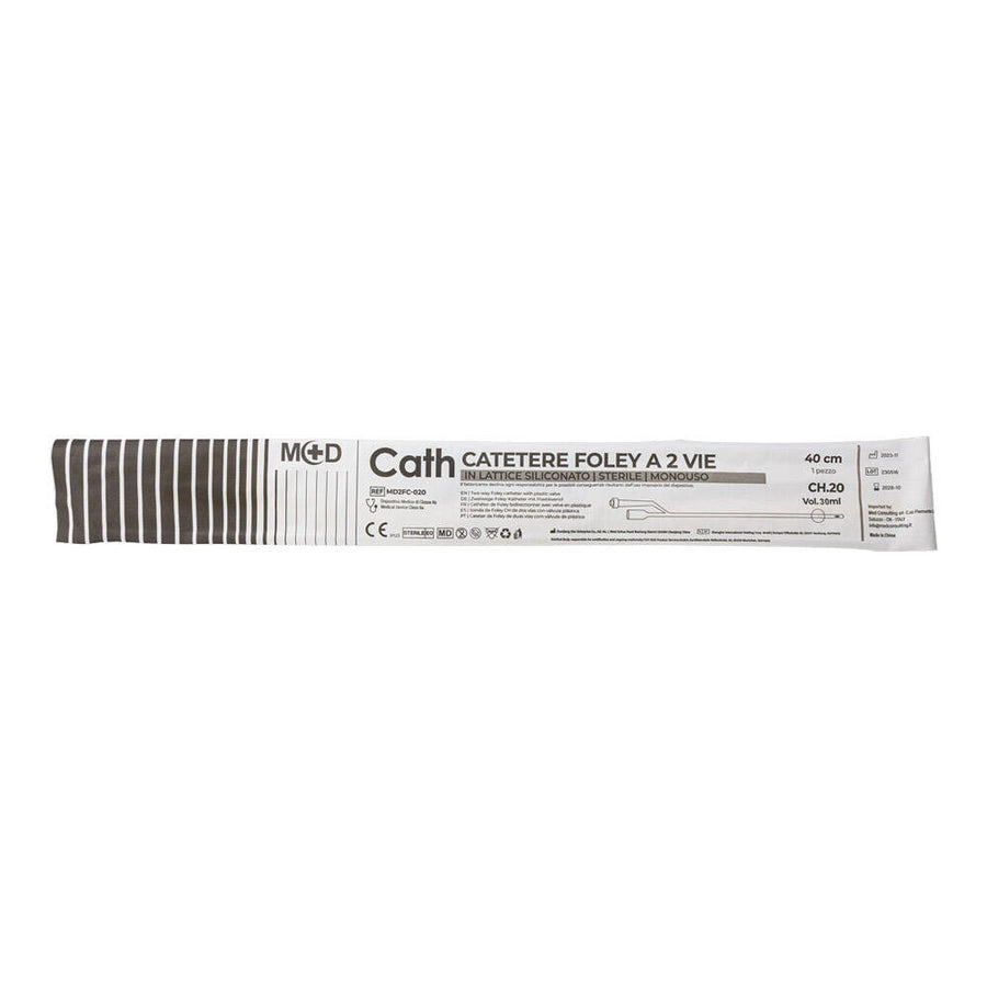M+D Cath 2 Vie Silicone catetere Foley a 2 vie in lattice siliconato - sterile