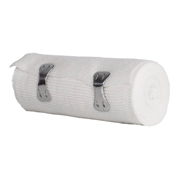 M+D DERMAELASTIC Benda Elastica a Compressione Moderata con CLIP - NON STERILE - Bianco