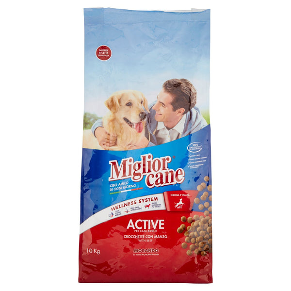 Migliorcane Active Crocchette Manzo 10 kg – Cartone 1 pz