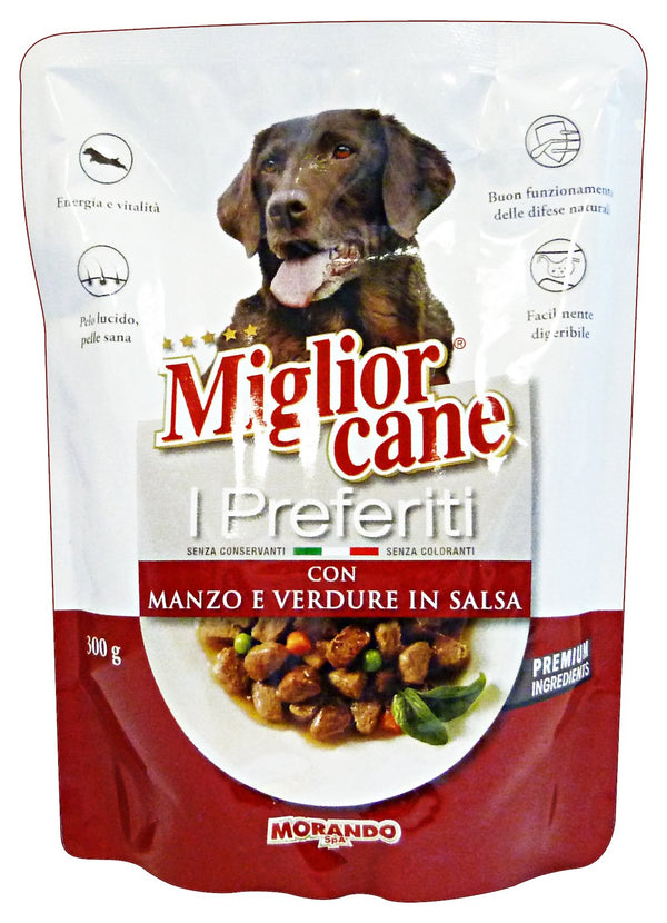 Migliorcane Bocconcini per Cani 300 g – Gusti assortiti – Manzo e verdure