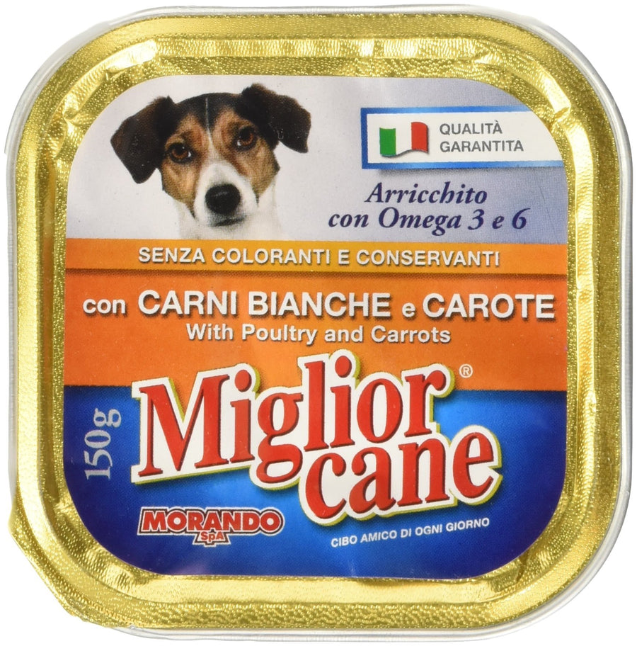 Migliorcane Paté per Cani 150 g – Gusti assortiti – Carni bianche e carote