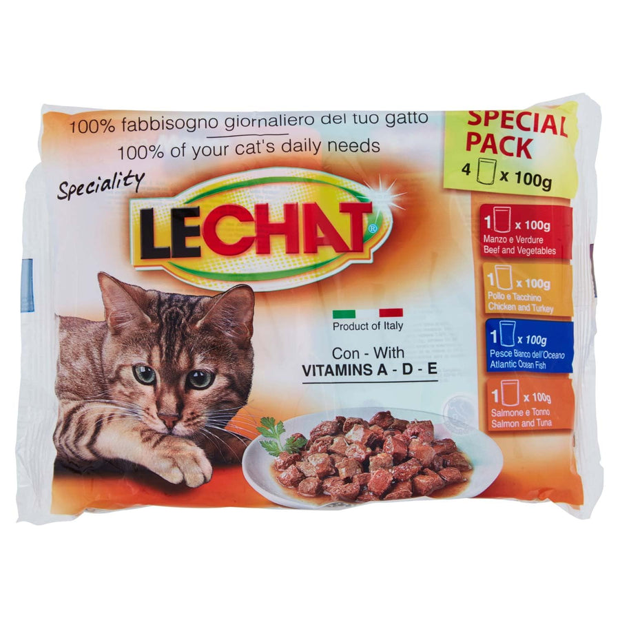 Monge Le Chat Buste Special Pack 4 Buste Mix 100 g – Cartone 12 pz