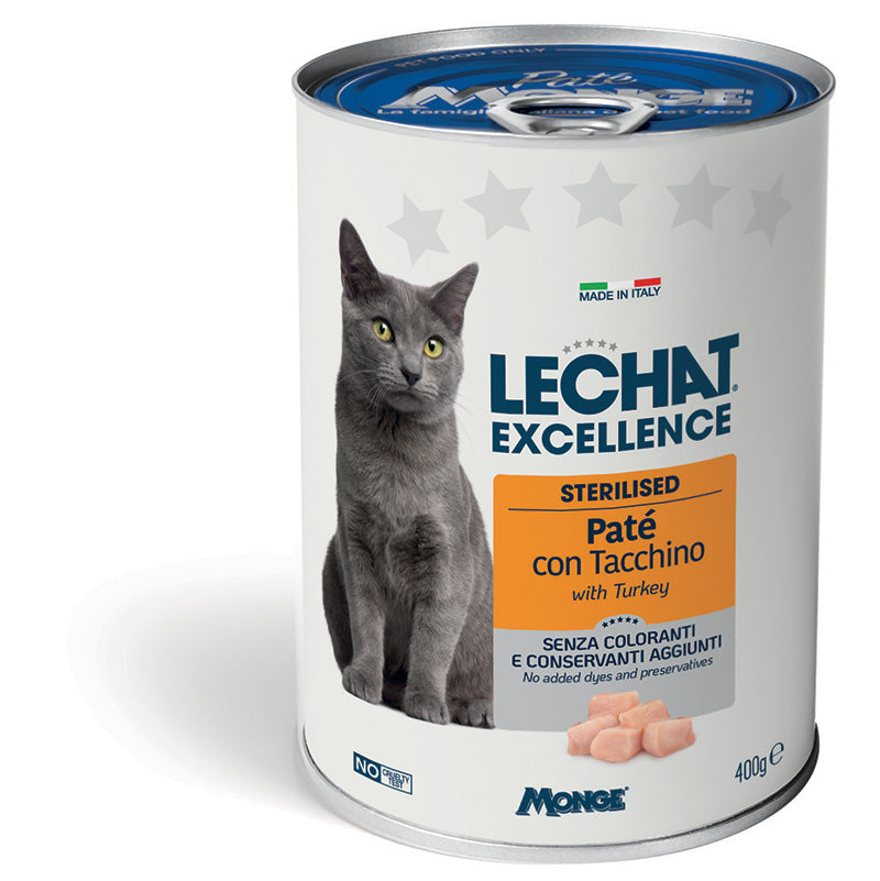 Monge Le Chat Excellence Paté Ricco 400 g – Manzo e Tacchino – Tacchino