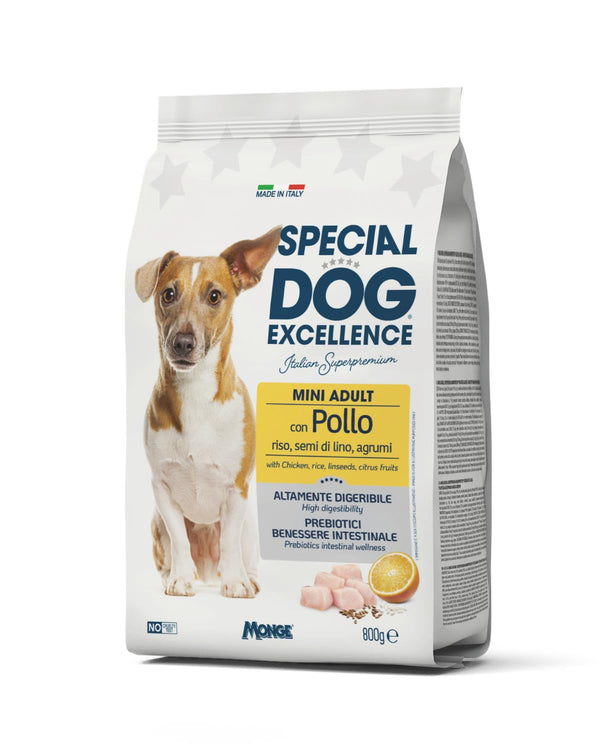 Monge Special Dog Excellence Crocchette 800 g – Gusti assortiti – Pollo e riso