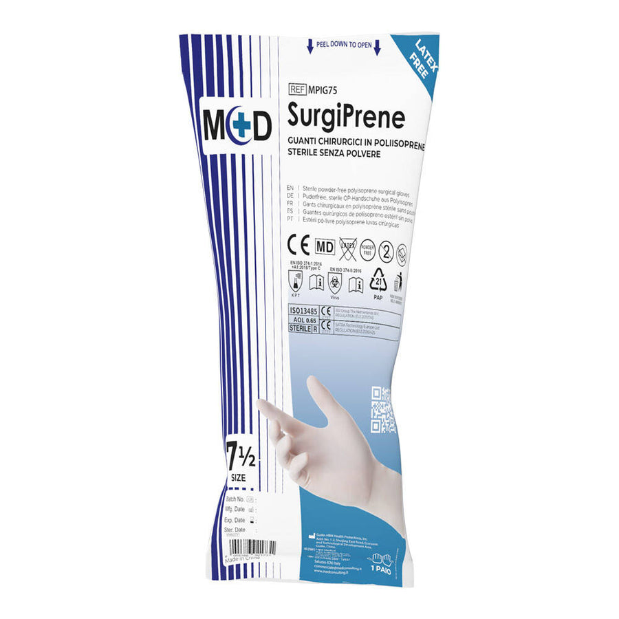 M+D SurgiPrene guanti chirurgici sterili in poliisoprene