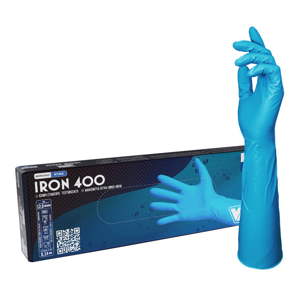 VAM Iron 400 guanti monouso nitrile blu