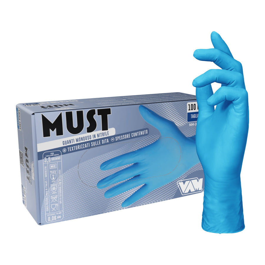 VAM Must guanti monouso nitrile blu