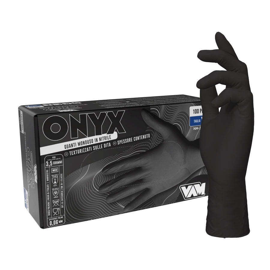 VAM Onyx guanti monouso nitrile nero