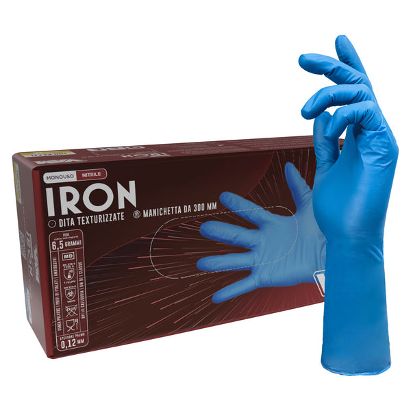 VAM Iron guanti monouso nitrile blu