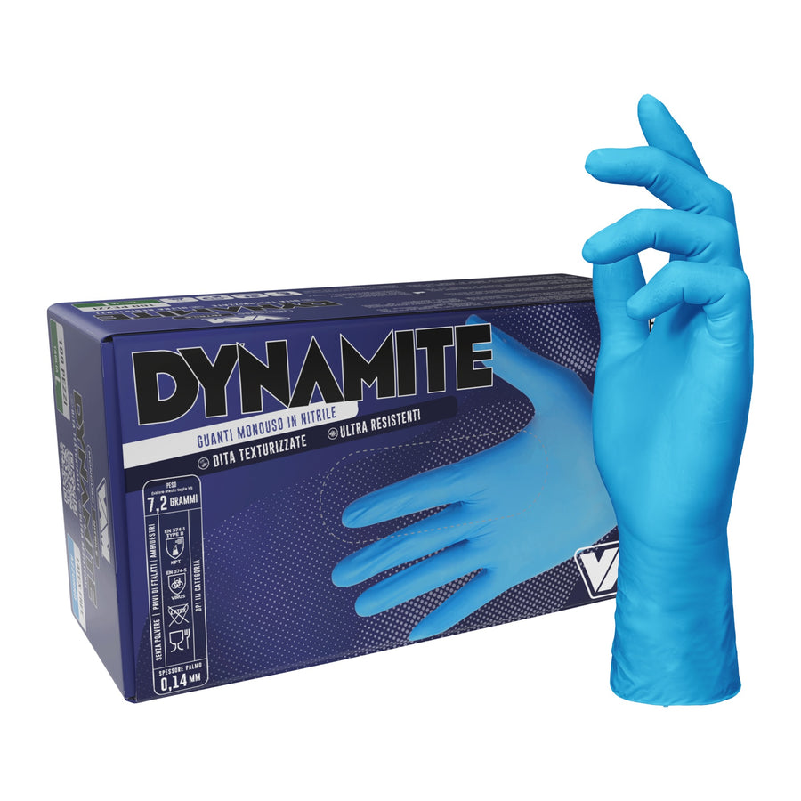 VAM Dynamite guanti monouso nitrile blu