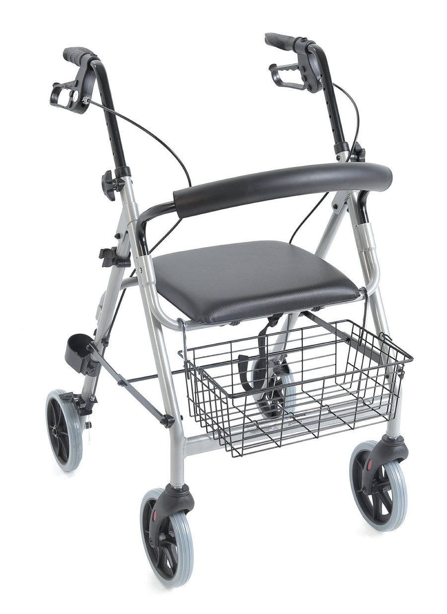 Rollator in alluminio a 4 ruote con sedile | GEF Medica