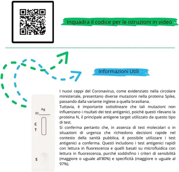 25 Tamponi Rapidi Nasali Professionali SARS-CoV-2 CLUNGENE – Box 25 Test – Scad. 09/2026