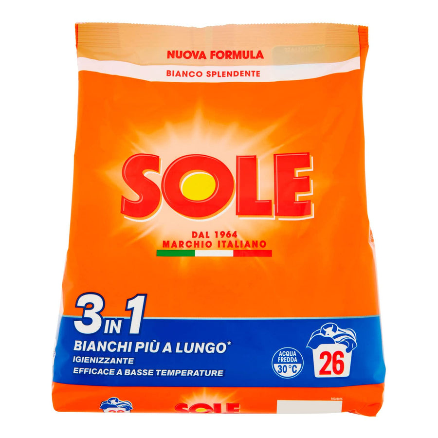 Sole Detersivo Lavatrice Bianco Solare 26 Misurini – Cartone 6 pz