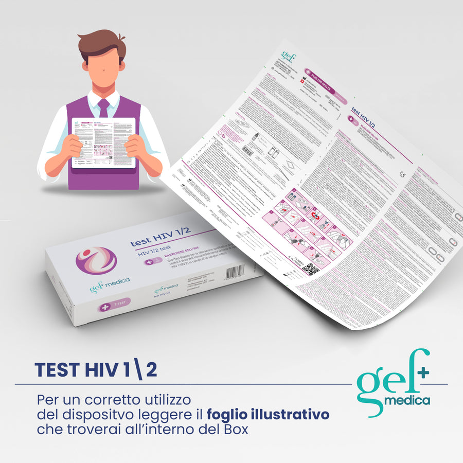 Test HIV 1/2 da casa - risultato rapido | Gef Medica