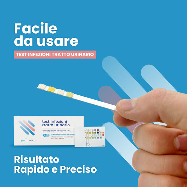 Test Cistite e Infezioni Vie Urinarie – 3 Stick | Swiss Made – Risultati in pochi secondi | Gef Medica