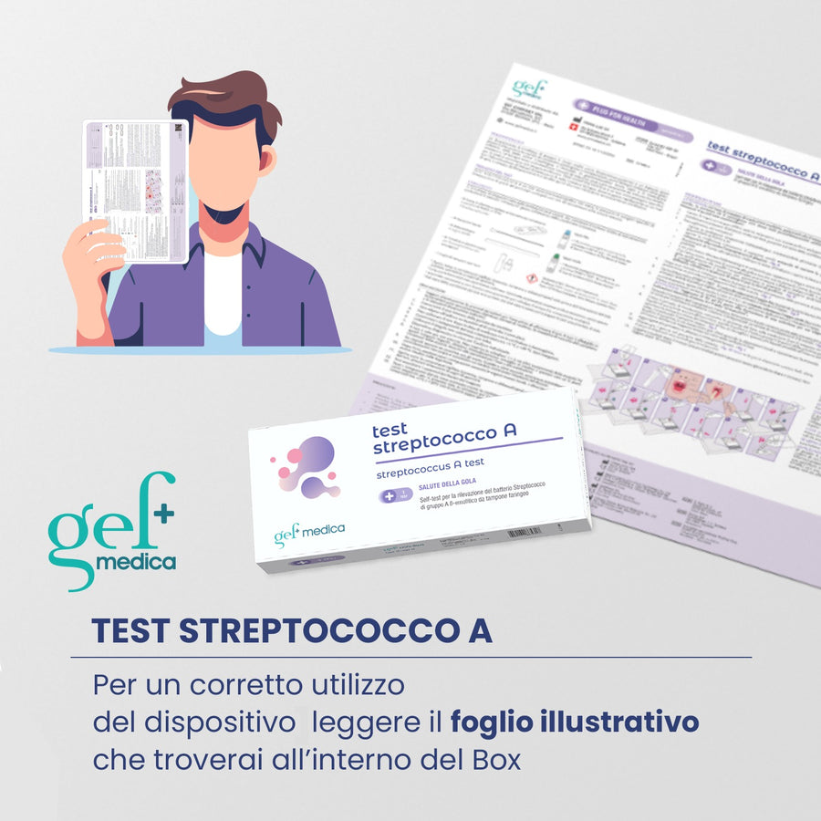 Test Streptococco A Rapido — 2 Test Faringei | GEF Medica